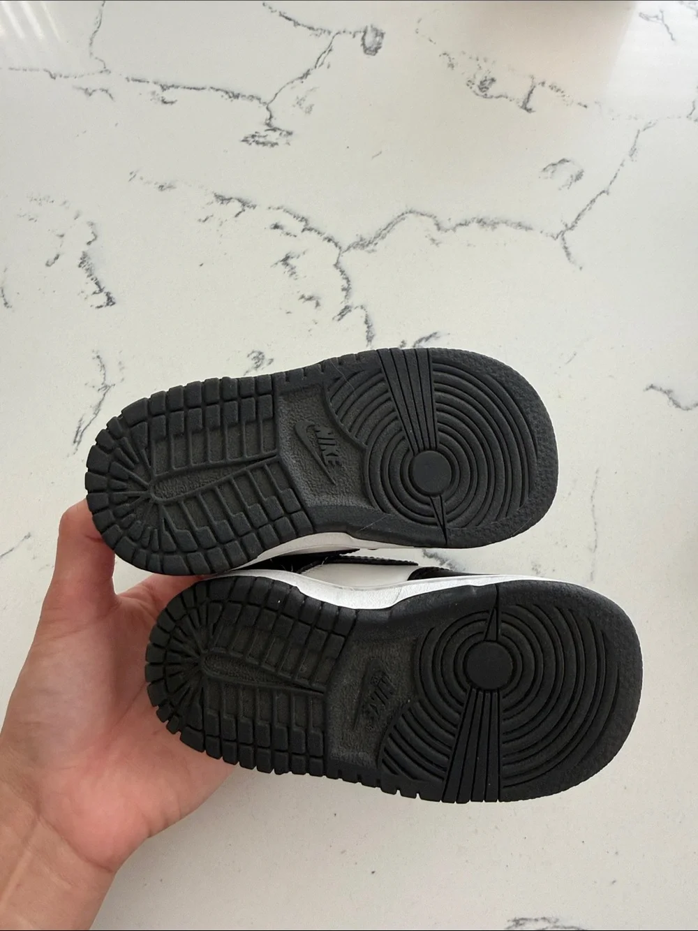 Nike Kids Black and White Low-Top Sneakers